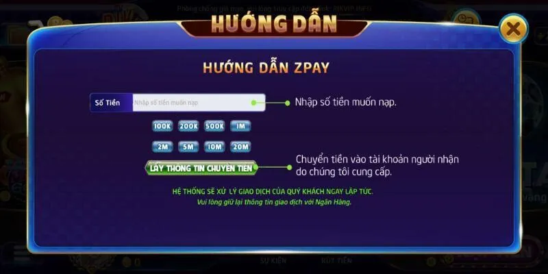 Chỉ dẫn quy trình nhận thưởng nạp tiền tại cổng game Rikvip