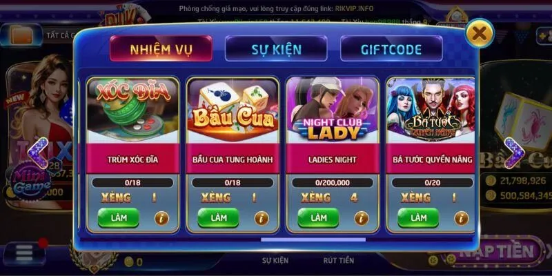 Hướng dẫn cách săn giftcode trong các ưu đãi của Rikvip