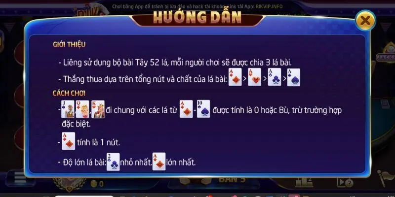 Luật chơi Liêng Rikvip cơ bản giúp người mới nhanh nắm bắt cách chơi