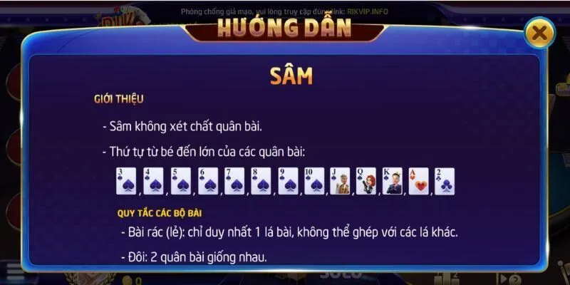 Luật chơi Sâm Lốc Rikvip cơ bản dành cho người mới bắt đầu