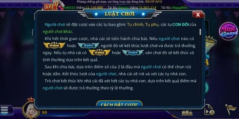 Luật chơi Xì Dách Rikvip cơ bản giúp người mới nhanh chóng làm quen