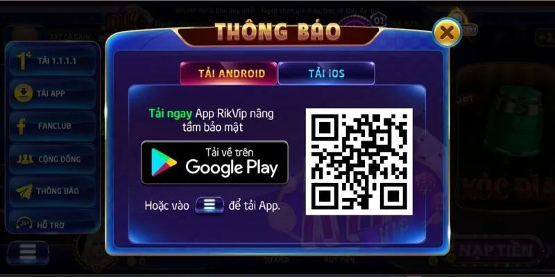 Tải ứng dụng Rikvip trên điện thoại iPhone
